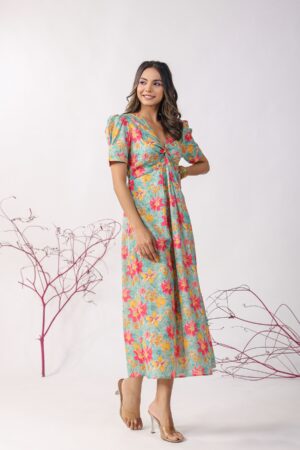 Flower Bloom on Cotton Sundress