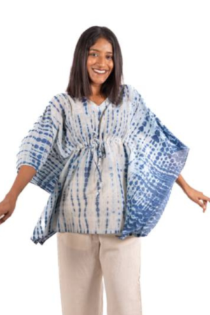 Creative Bee 'UMBRA' Natural Dye, Shibori Short Kaftan