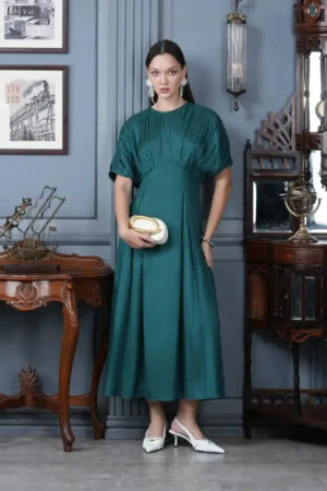 Absinthe Green Affair Russian Silk Dress