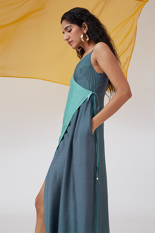 Okhai 'Seatherny' Ombre Sleeveless Modal Silk Wrap Dress - Image 4