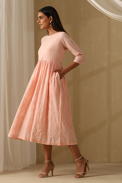 Okhai Rehmat Chikankari Pure Cotton Dress - Image 10