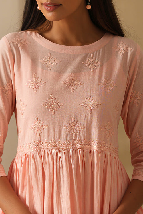 Okhai Rehmat Chikankari Pure Cotton Dress - Image 2