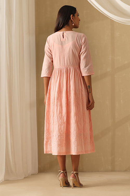 Okhai Rehmat Chikankari Pure Cotton Dress - Image 4