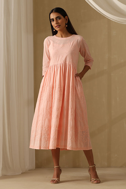 Okhai Rehmat Chikankari Pure Cotton Dress - Image 5