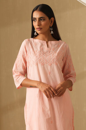 Okhai Rooh Chikankari Pure Cotton Kurta Pant Set