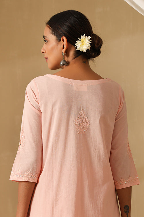 Okhai Parveen Chikankari and Mukaish work Pure Cotton Kurta Pant Set with Dupatta - Image 6