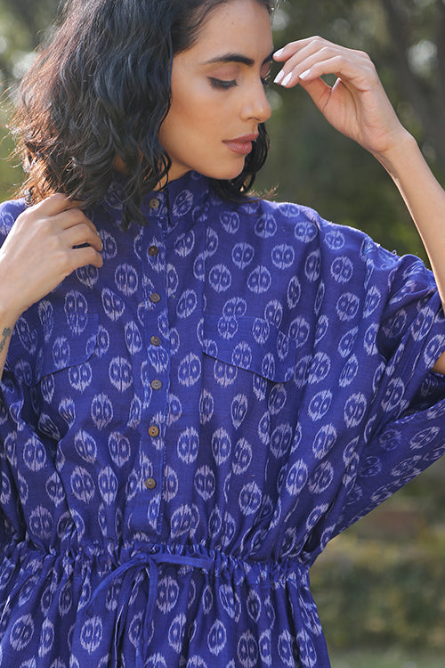 Okhai 'Ocean Eyes' Pure Cotton Ikat Dress - Image 3