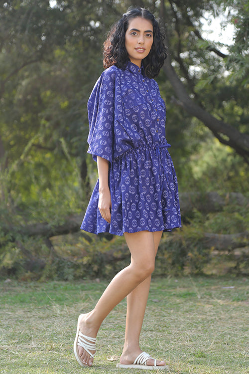 Okhai 'Ocean Eyes' Pure Cotton Ikat Dress - Image 5