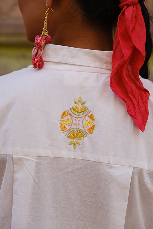 Okhai Tutti frutti Rabari Embroidery Pure Cotton anti-fit shirt - Image 2