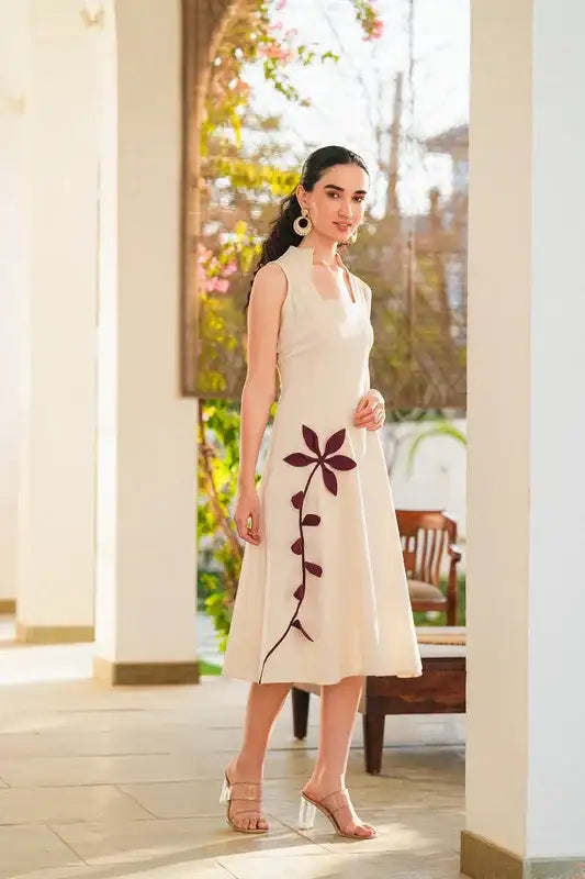 Floral Whisper Cotton Flex Dress - Image 3