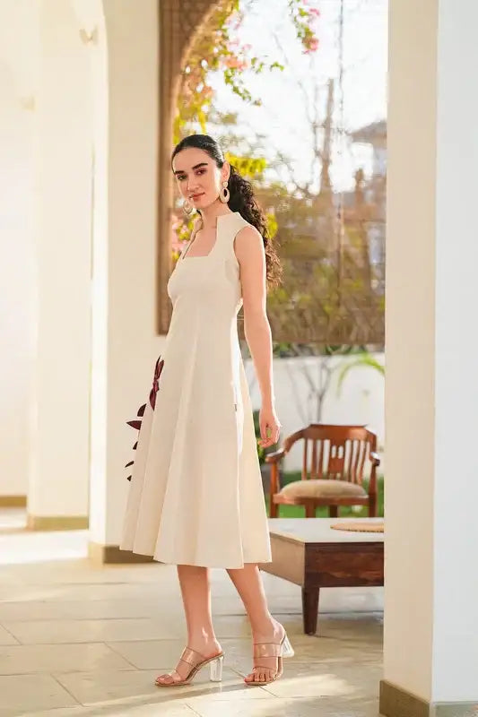 Floral Whisper Cotton Flex Dress - Image 4