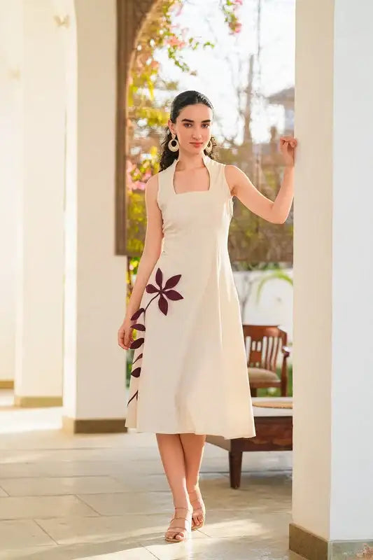 Floral Whisper Cotton Flex Dress - Image 2
