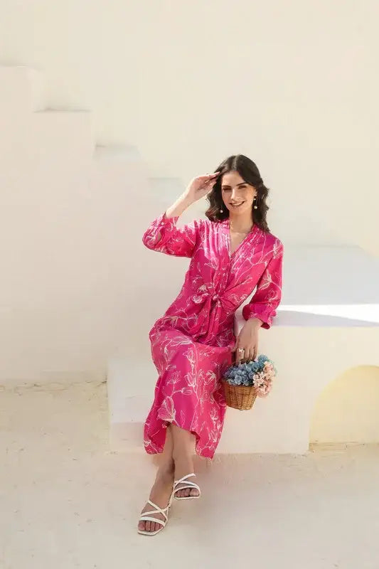 Blush Reverie Russian Silk Dress - Image 5