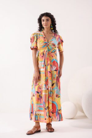 Radiant Bloom Cotton Sundress
