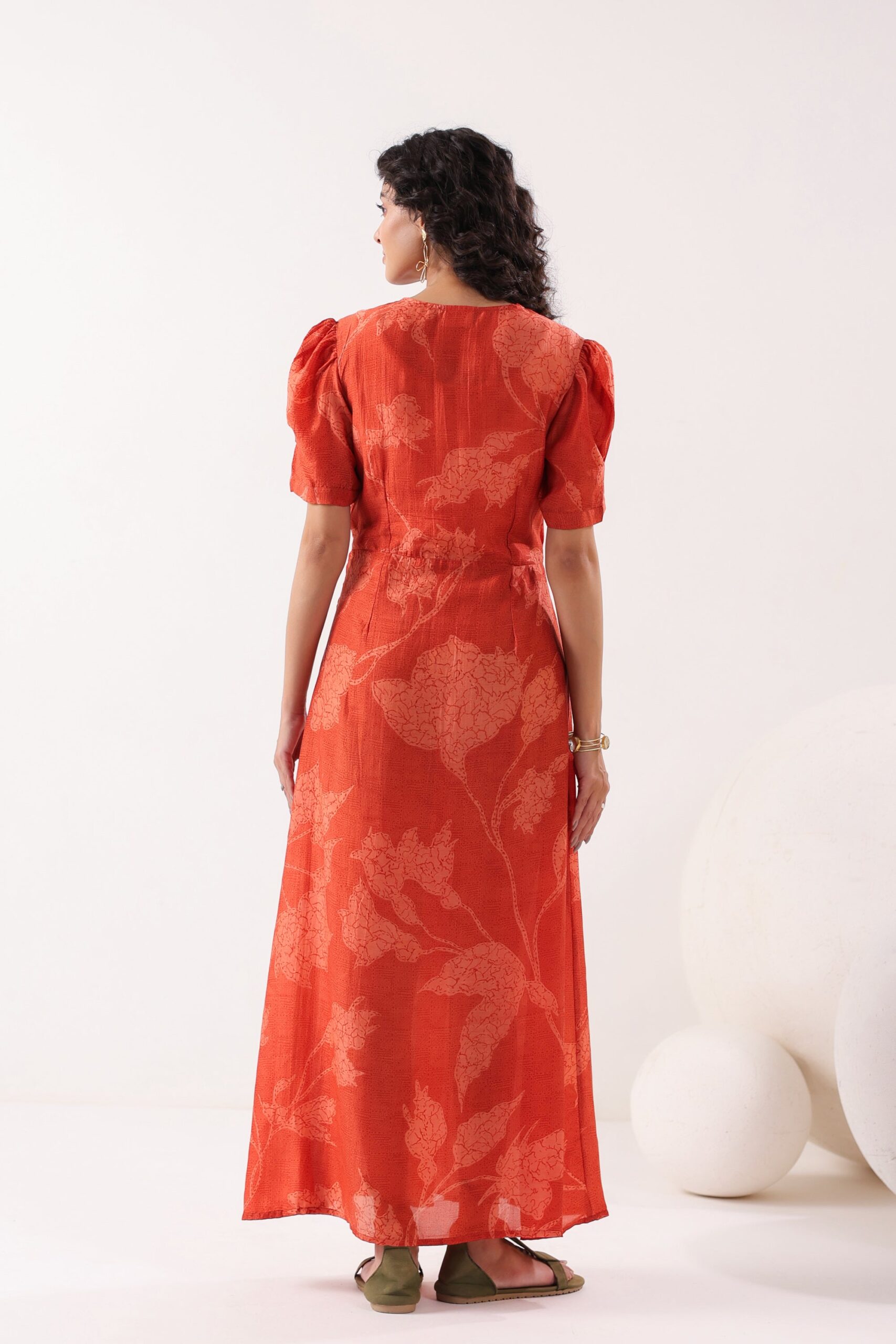 Rust Breeze Silk Sundress - Image 4