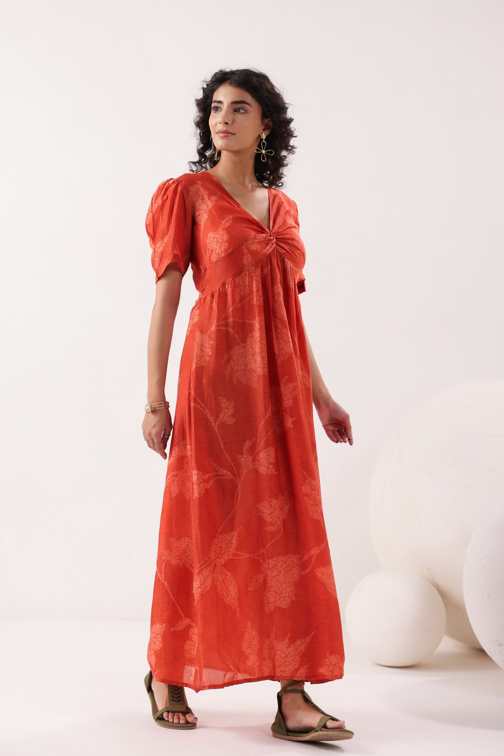 Rust Breeze Silk Sundress - Image 2