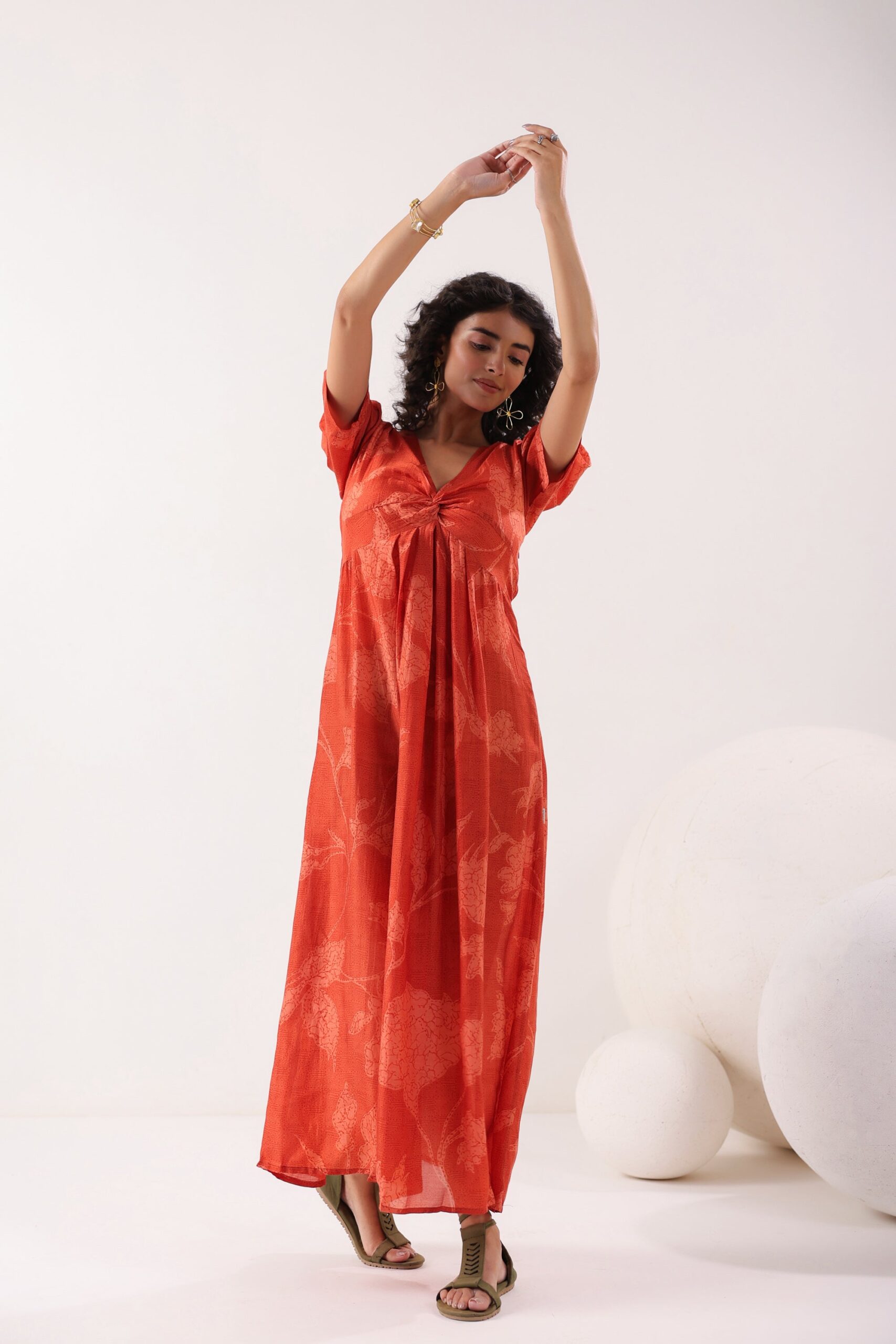 Rust Breeze Silk Sundress - Image 6