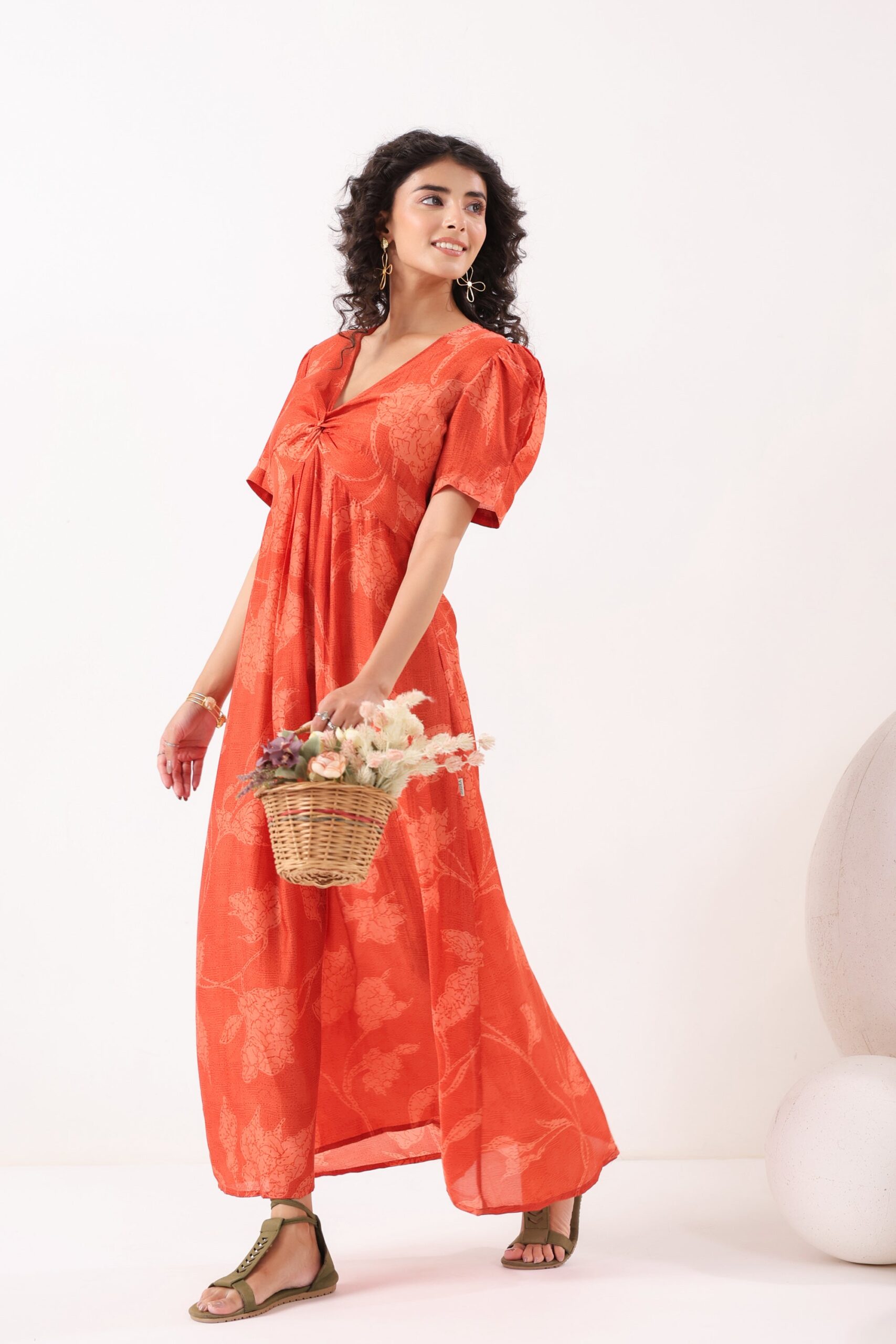 Rust Breeze Silk Sundress - Image 12
