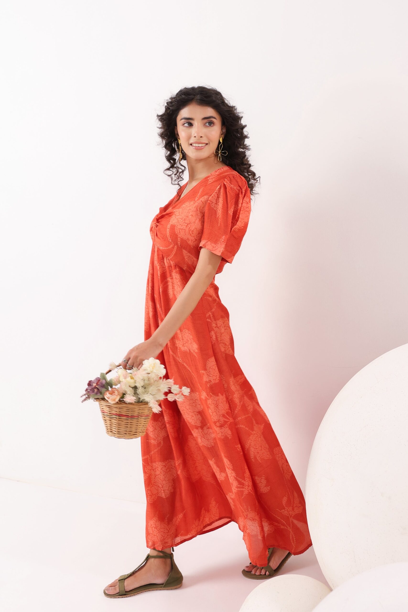 Rust Breeze Silk Sundress - Image 13