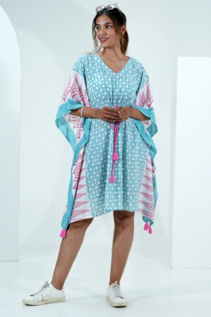 Sooti Syahi Sugary Chic Hand Block Printed Kaftan